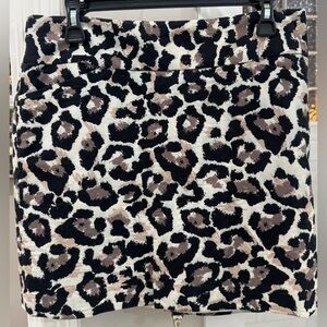 Leopard Print Mini Skirt